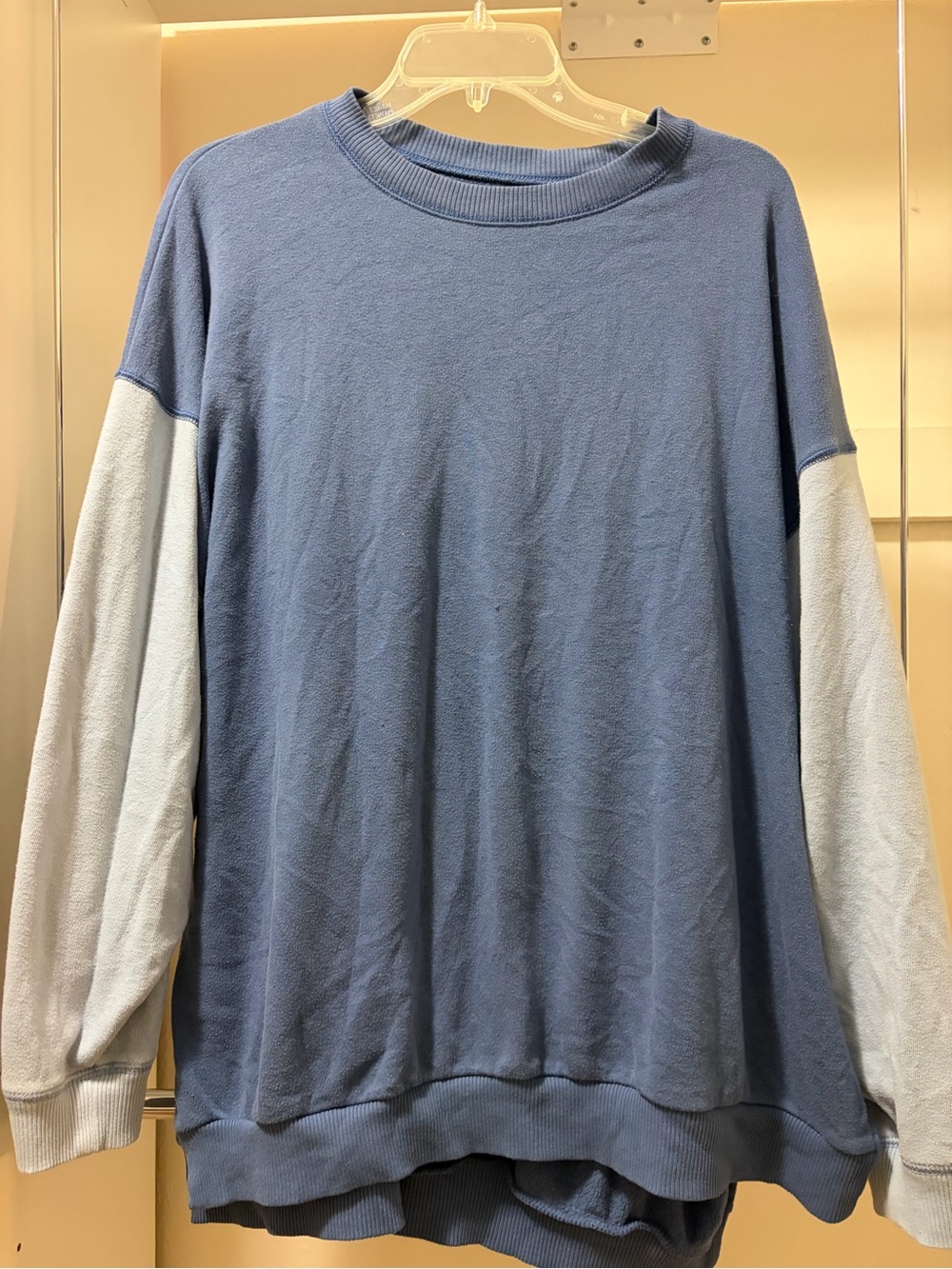 Women’s Two-Tone Blue Crewneck Sweatshirt